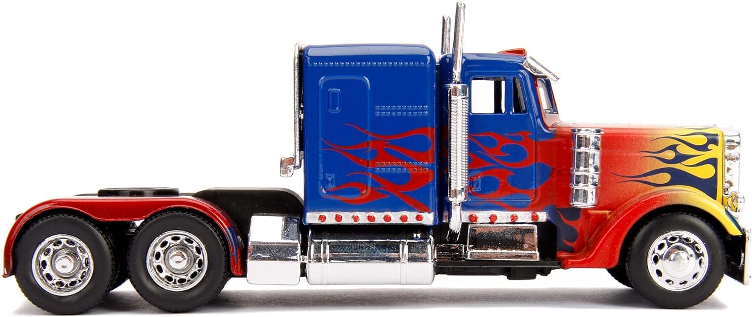 Jada Transformers T1 Optimus Prime macchinina die-cast 1:32 rosso blu