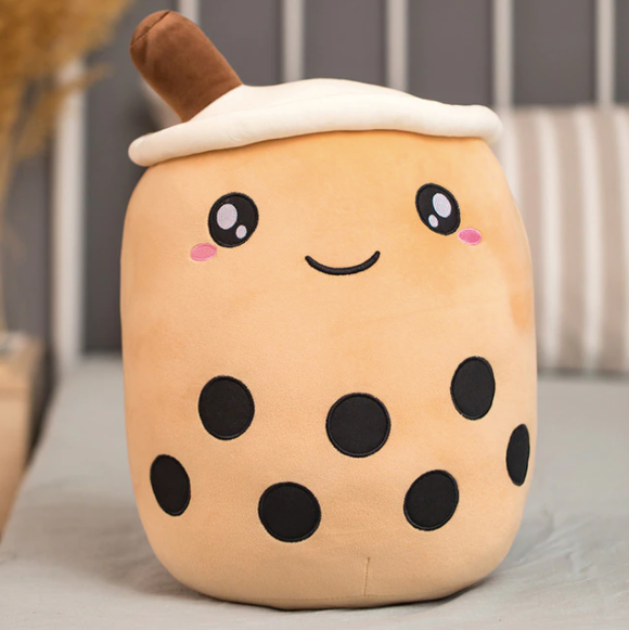 ToyalFriends Boba Bubble Tea peluche 35cm marrone occhi