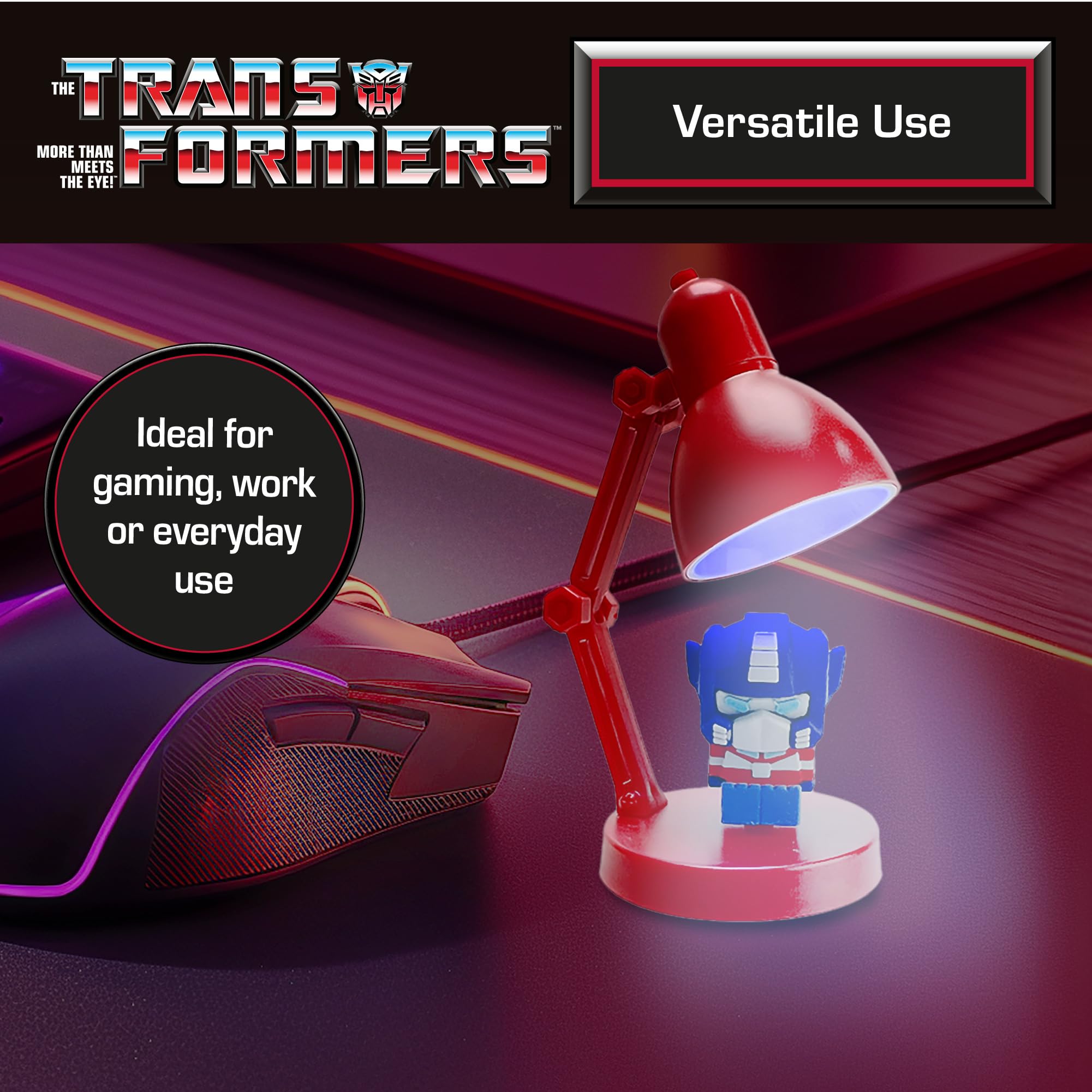 Transformers Optimus Prime Mini Lampada LED Luce Blu
