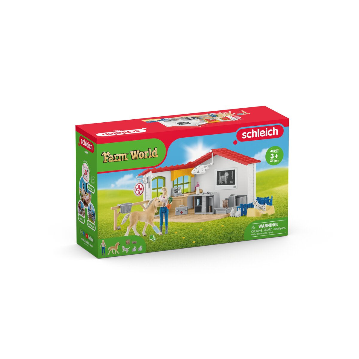 Schleich Farm World 42502 Studio Veterinario playset animali