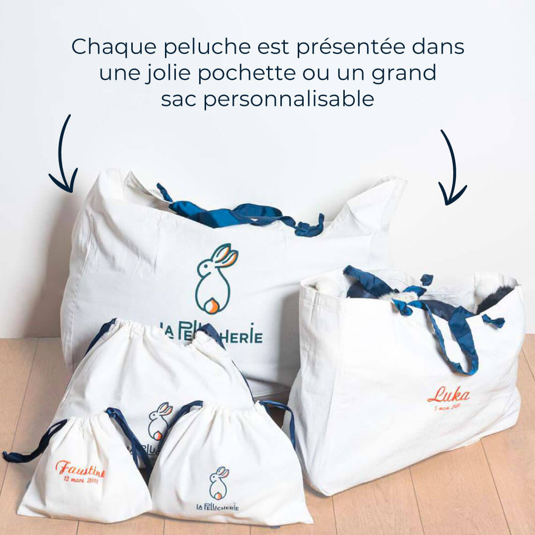 La Pelucherie Jungle Elefante Victor peluche Small 25 cm bianco