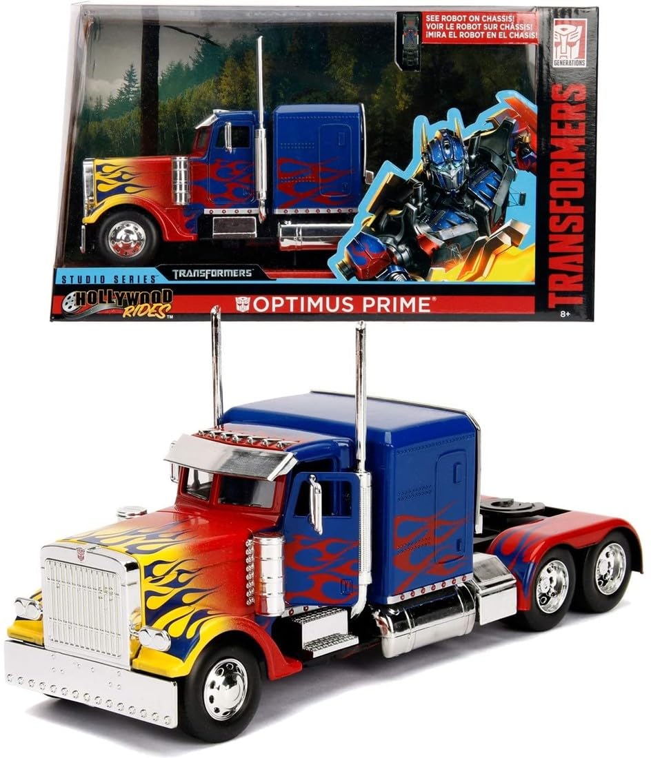 Transformers T1 Optimus Prime auto die-cast 1:24 blu rosso