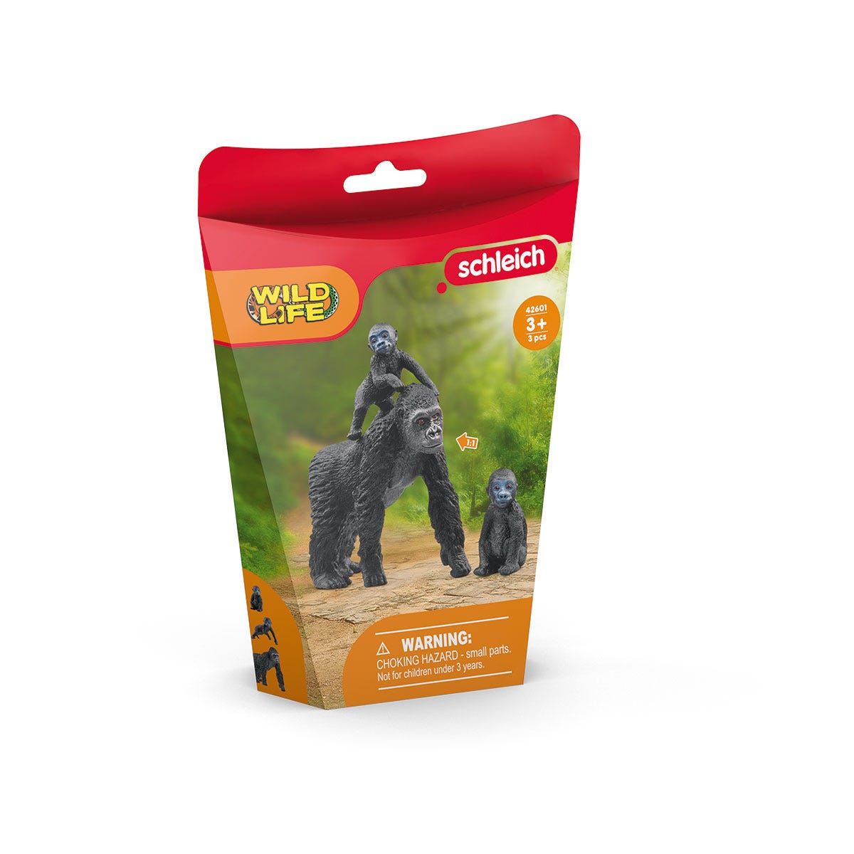 Schleich Wild Life Famiglia gorilla action figure 42601 giungla