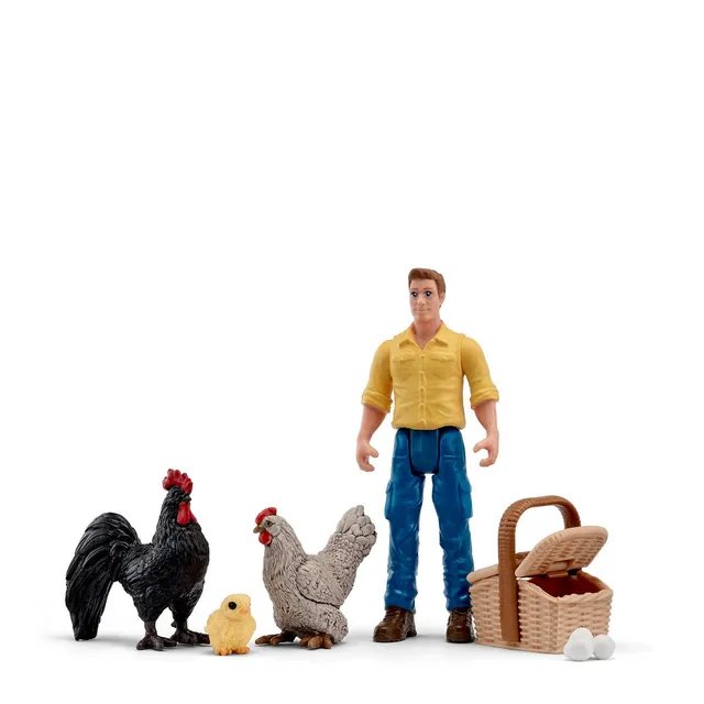 Schleich Farm World 81535 Set Animali Fattoria Uccellini