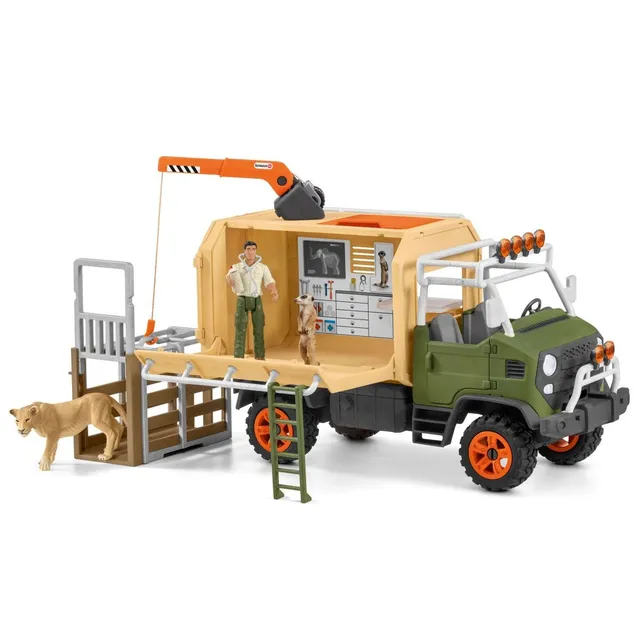 Schleich Farm World Grande camion salvataggio animali playset safari
