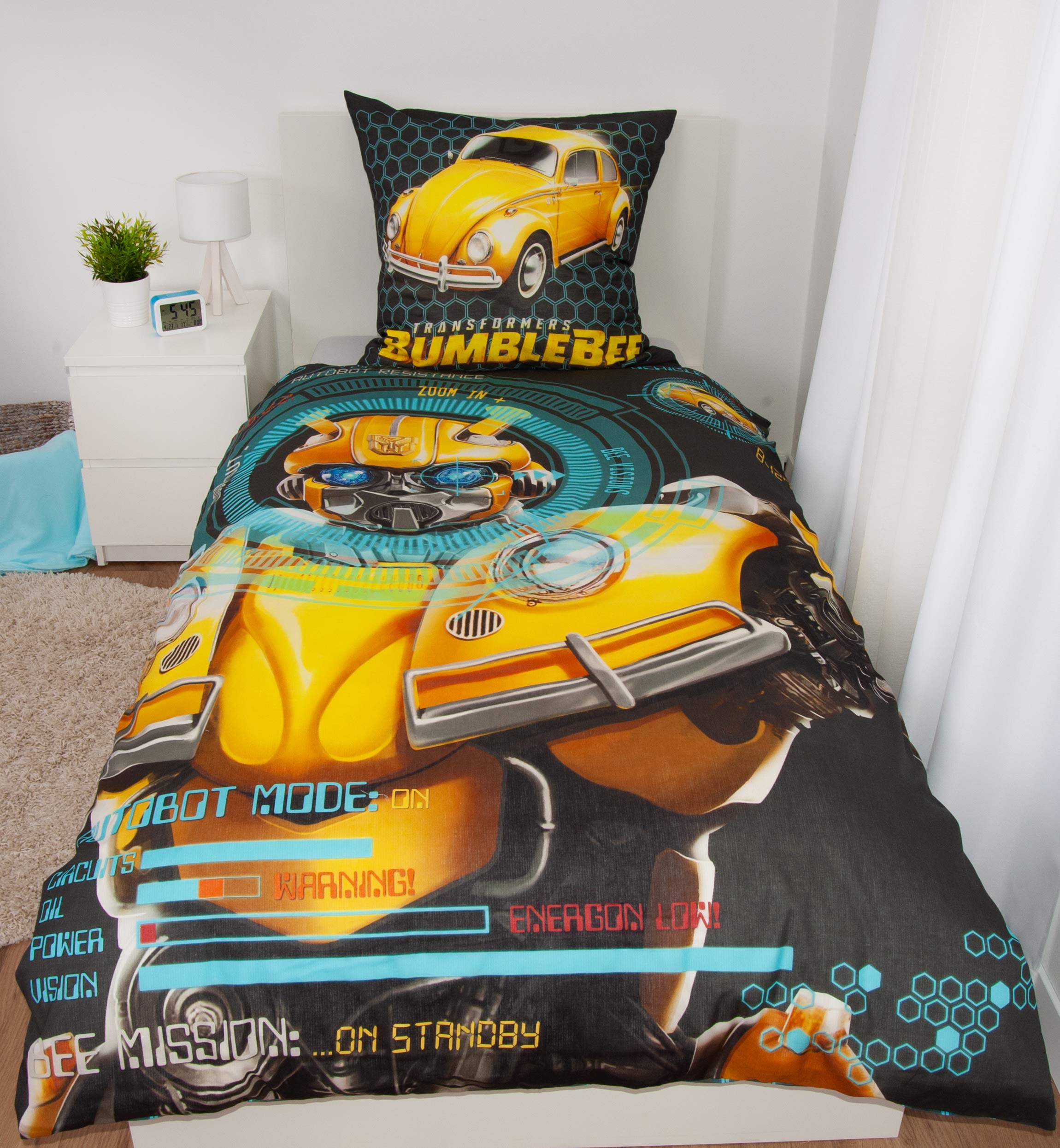Transformers Bumblebee set biancheria letto 135x200 cotone
