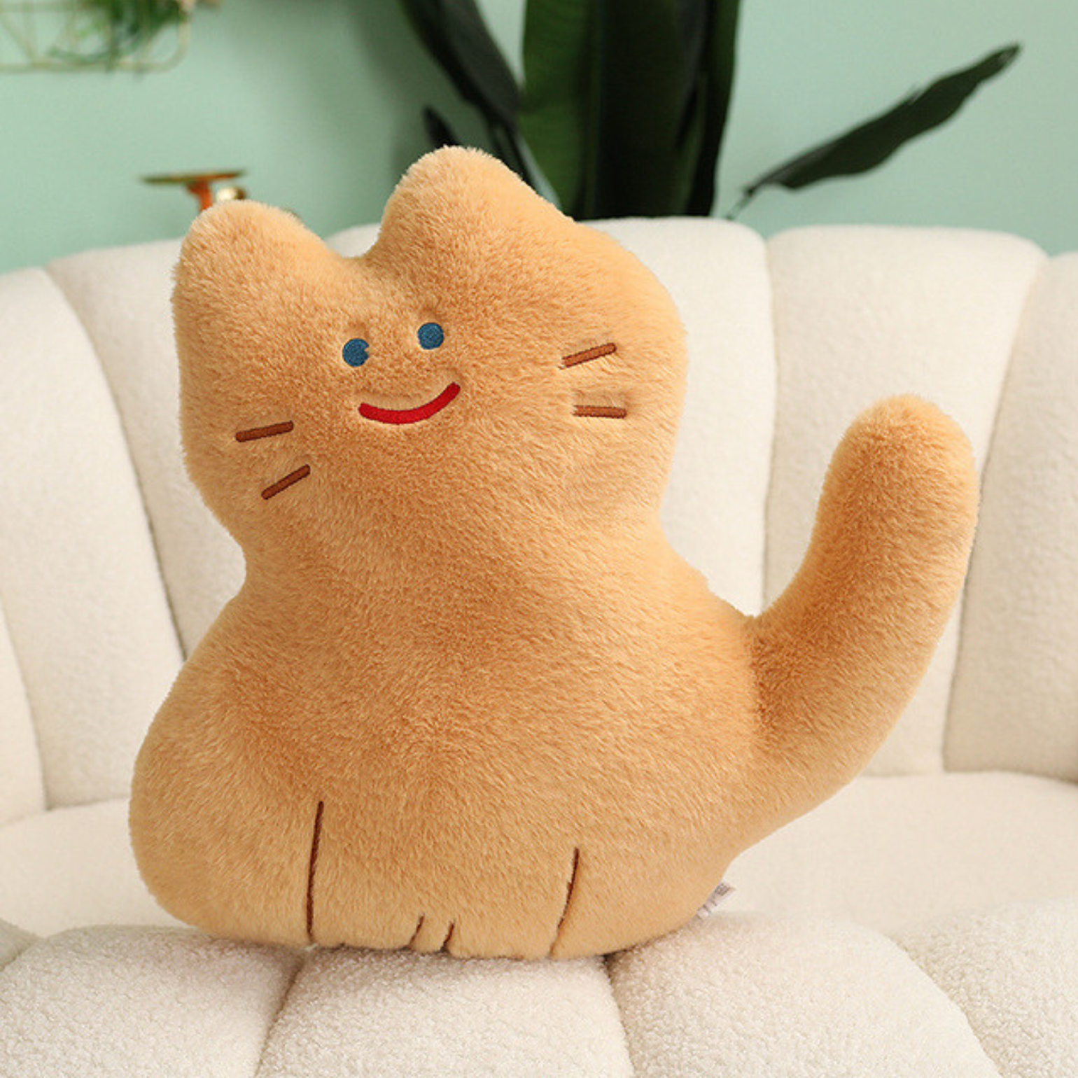 ToyalFriends Cats White Sitting peluche gatto bianco seduto cuscino