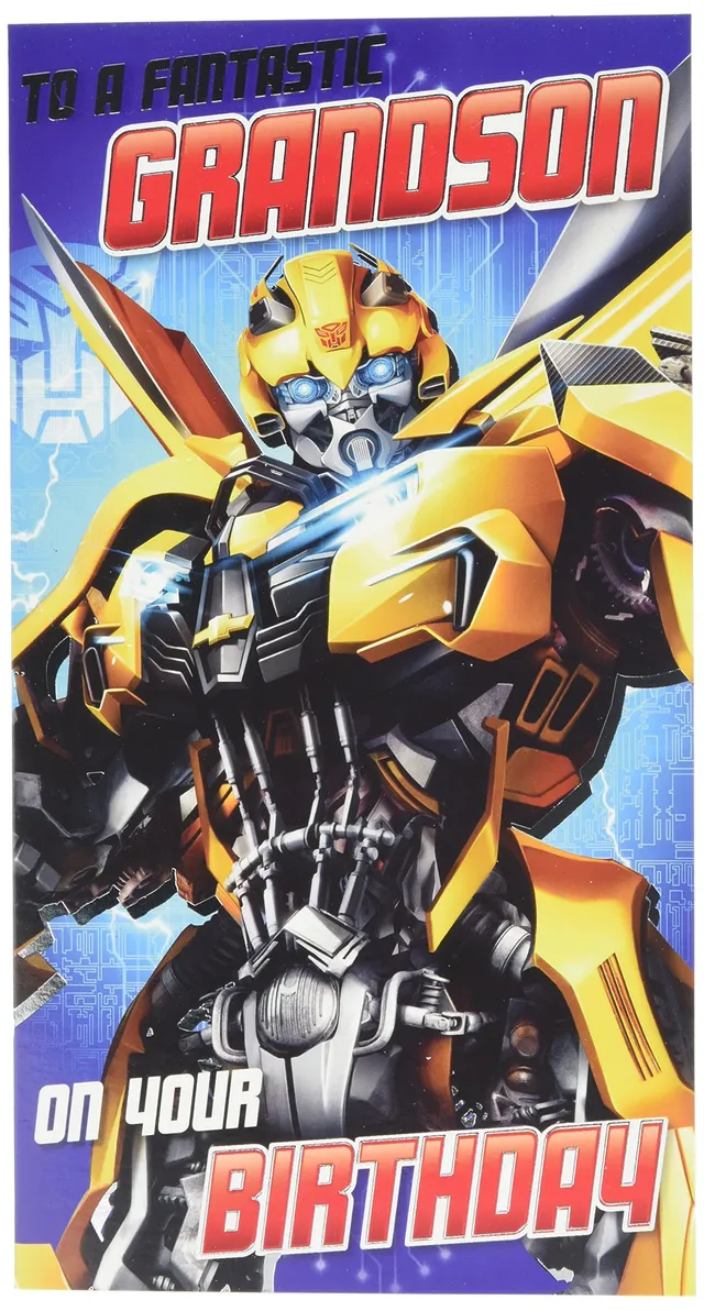 Transformers Collectibles biglietto auguri nipote compleanno con busta
