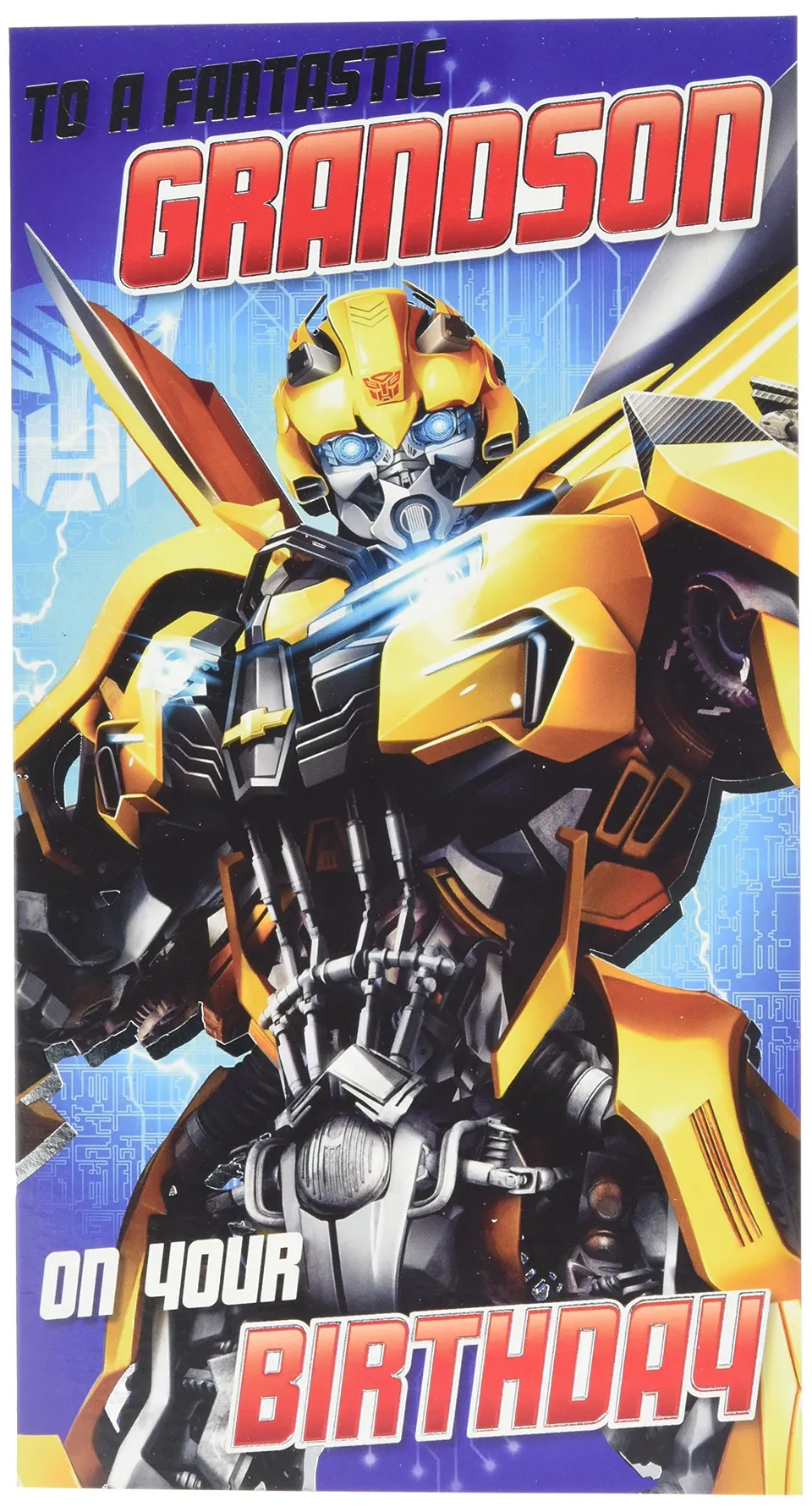 Transformers Collectibles biglietto auguri nipote compleanno con busta