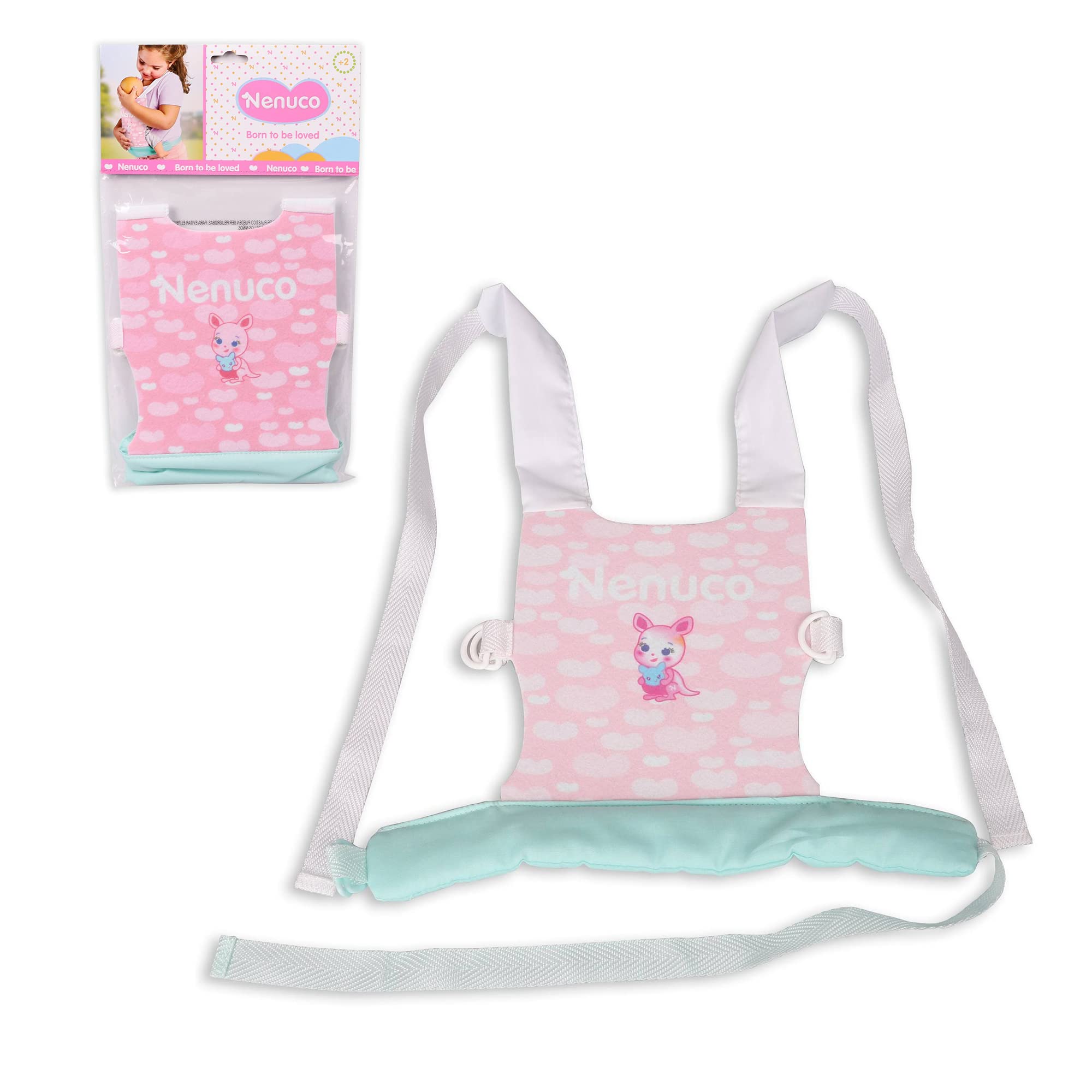 Nenuco Accessori marsupio bambola rosa verde 35-42 cm