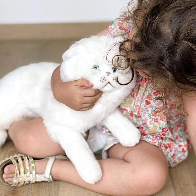 La Pelucherie Cats Oscar gatto peluche 20 cm bianco