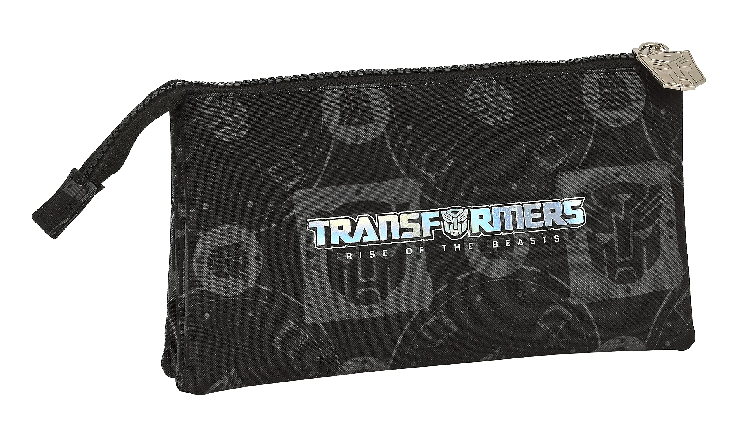 Transformers astuccio triplo nero 22 cm scuola