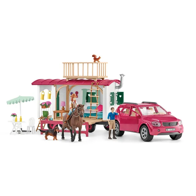 Schleich HORSE CLUB Viaggio in campeggio con roulotte playset 72205