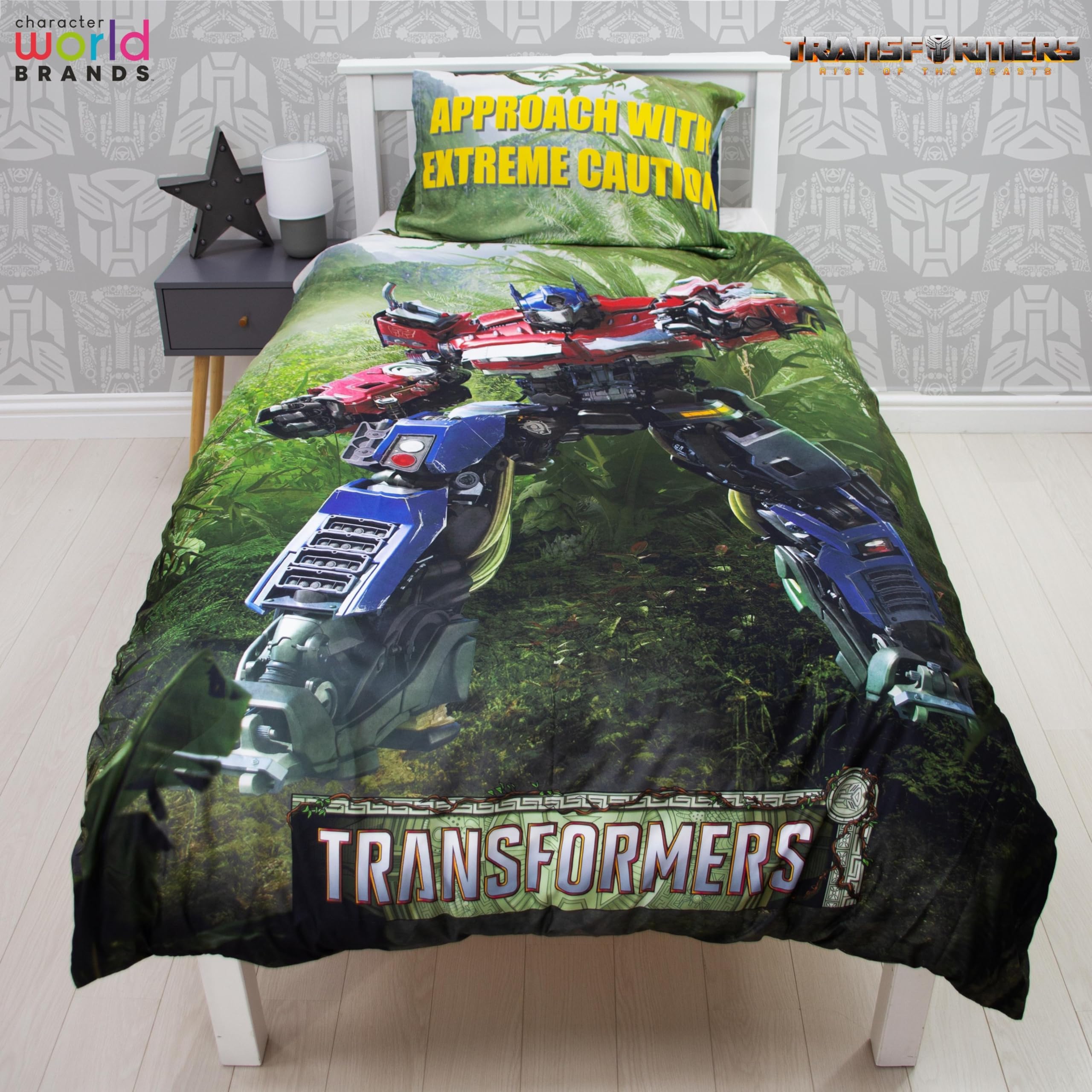 Transformers Character World set copripiumino singolo reversibile