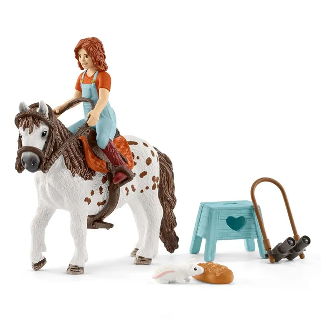 Schleich Horse Club Mia e Spotty 42518 cavalla con fantina