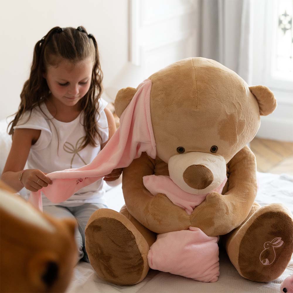 La Pelucherie Bears Orso Dodo peluche beige 60cm rosa