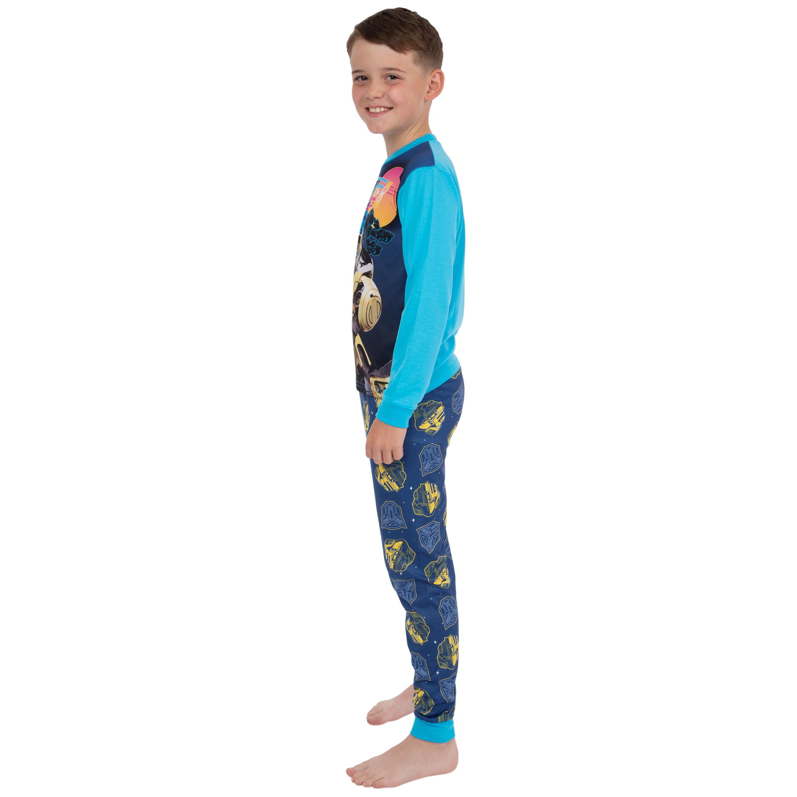 Transformers Bumblebee pigiama bambino invernale blu 2 pezzi