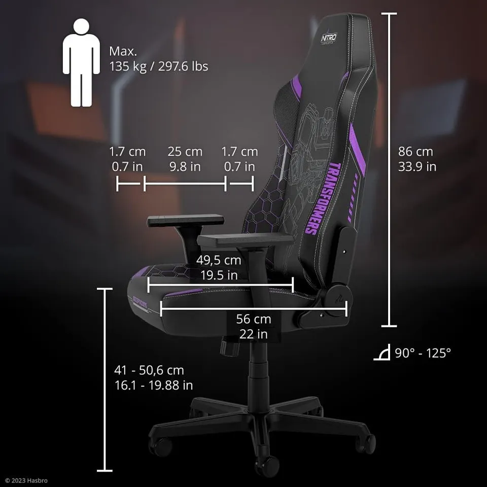 Nitro Concepts X1000 sedia gaming Decepticons nera