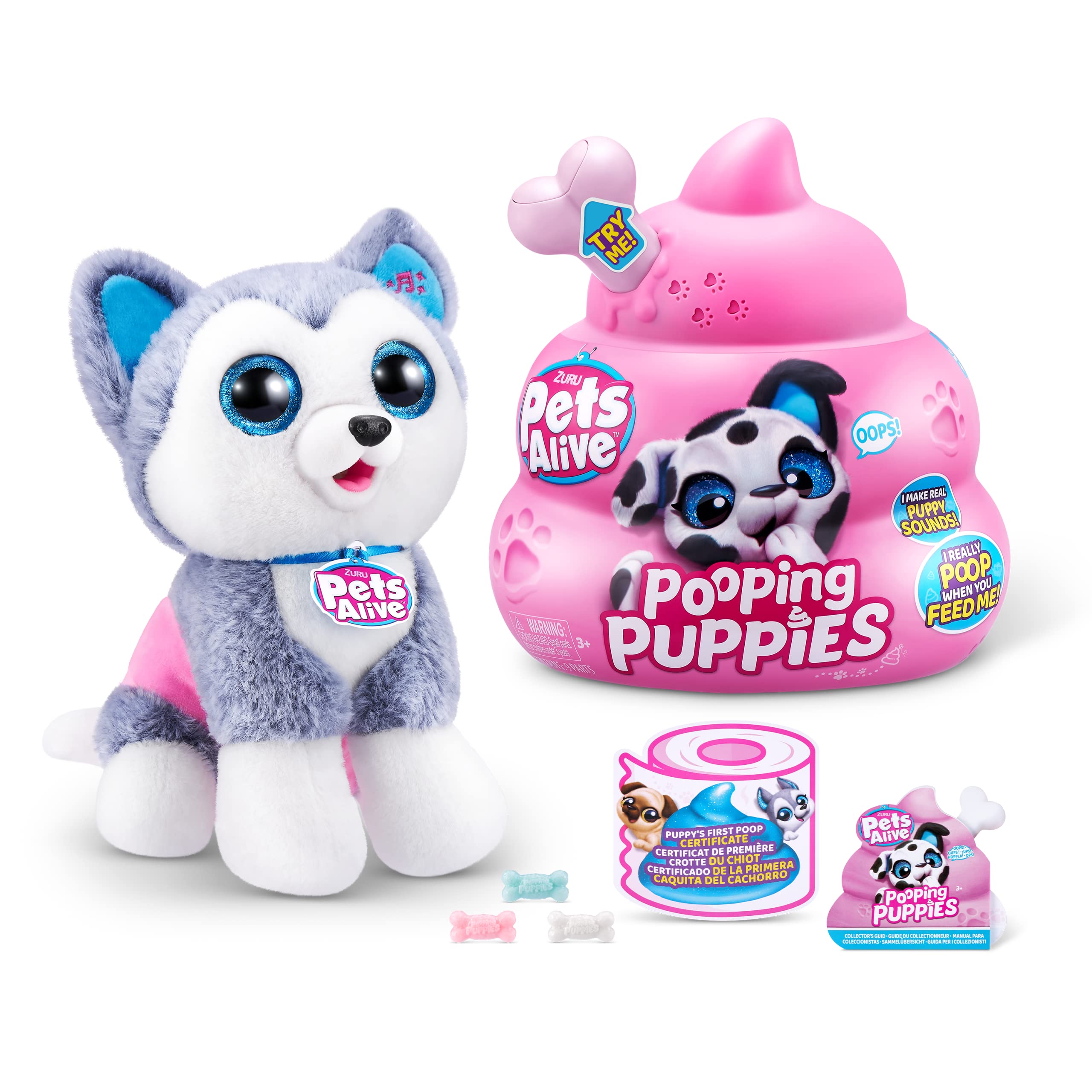 Pets Alive Pooping Puppies peluche cucciolo Husky interattivo