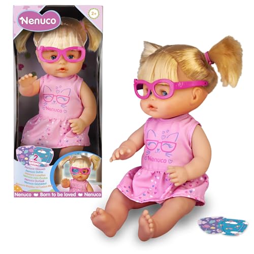 Nenuco Occhiali bambola 35 cm bionda con occhiali rosa
