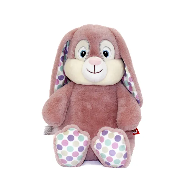 Cubbies Teddies Clovis Peluche Coniglio Rosa Pois Senza Zip