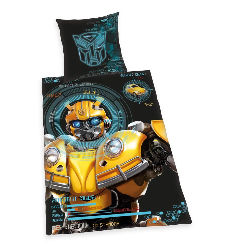 Transformers Bumblebee set biancheria letto 135x200 cotone
