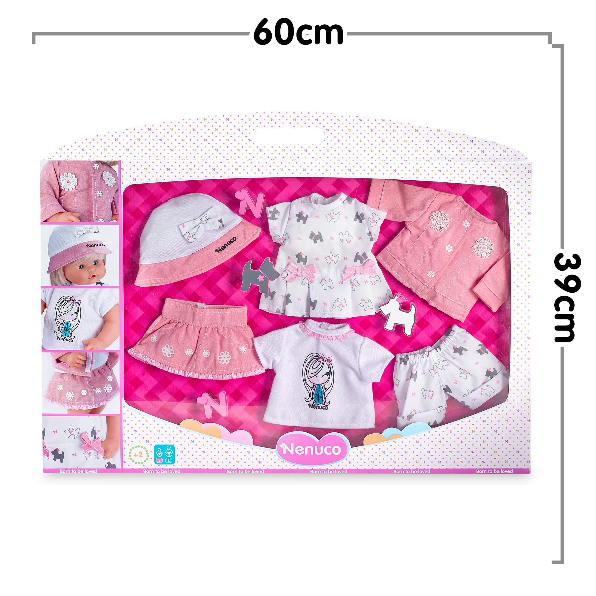 Nenuco Vestiti Super Set abbigliamento bambola 35 cm 6 pezzi
