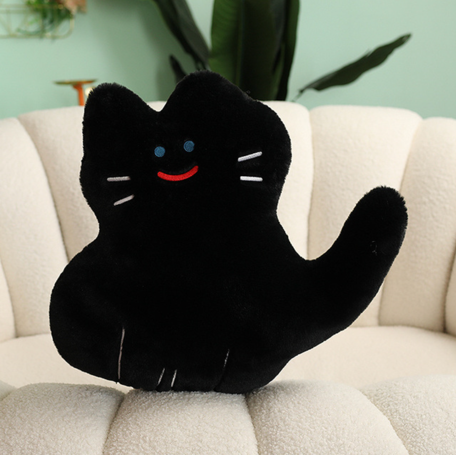 ToyalFriends Cats White Sitting peluche gatto bianco seduto cuscino