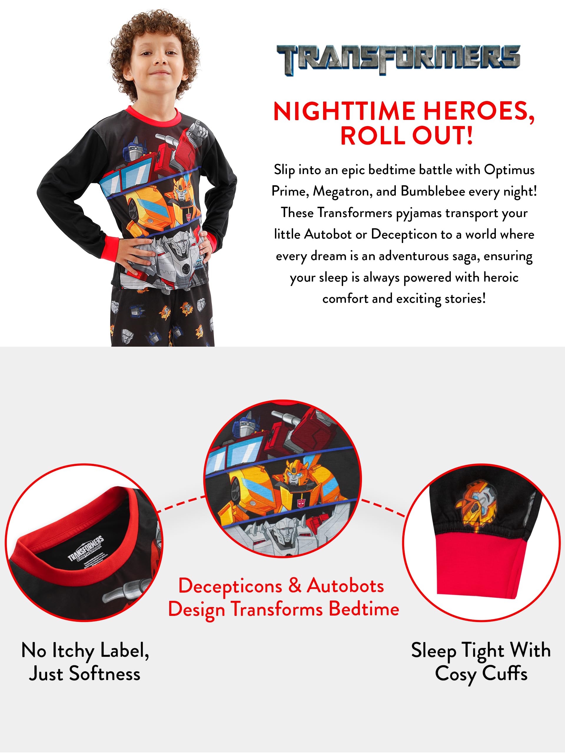 Transformers Optimus Prime pigiama bambino maniche lunghe 8-9 anni