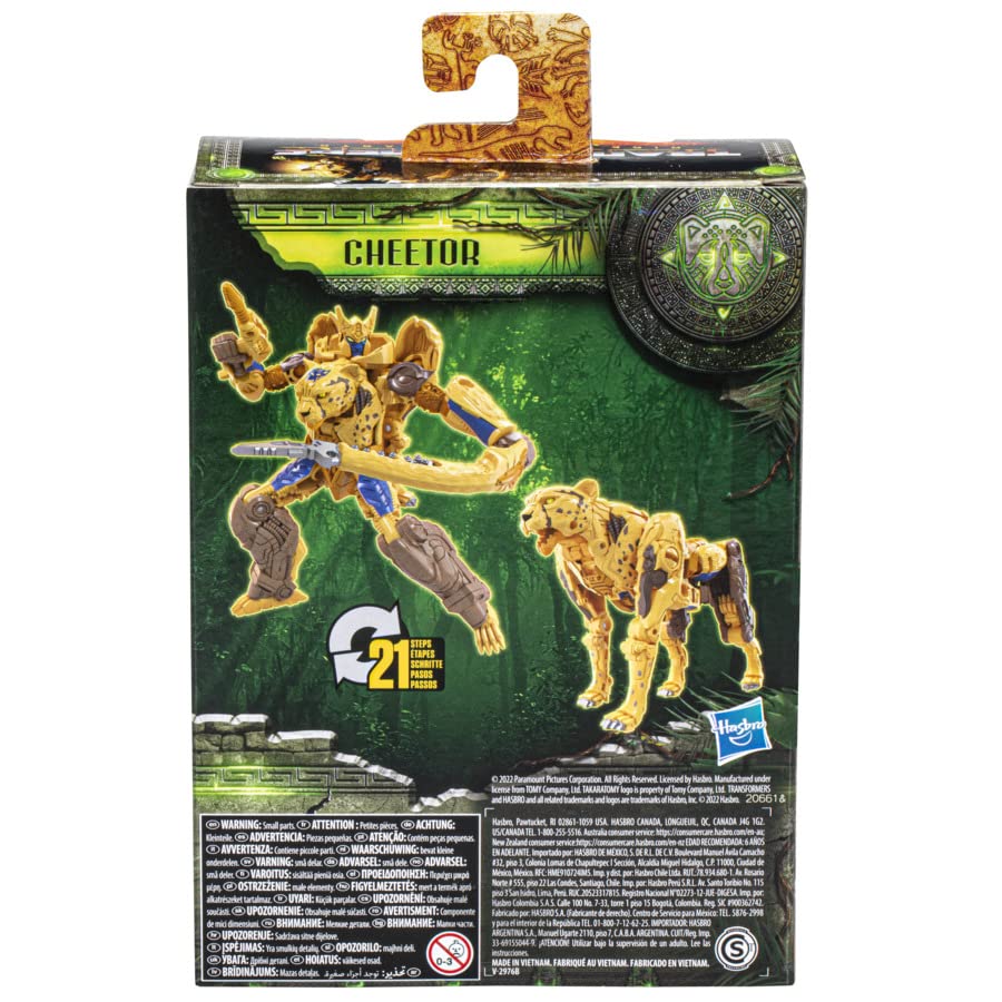 Transformers Rise of the Beasts Cheetor Deluxe action figure 12,5 cm convertibile