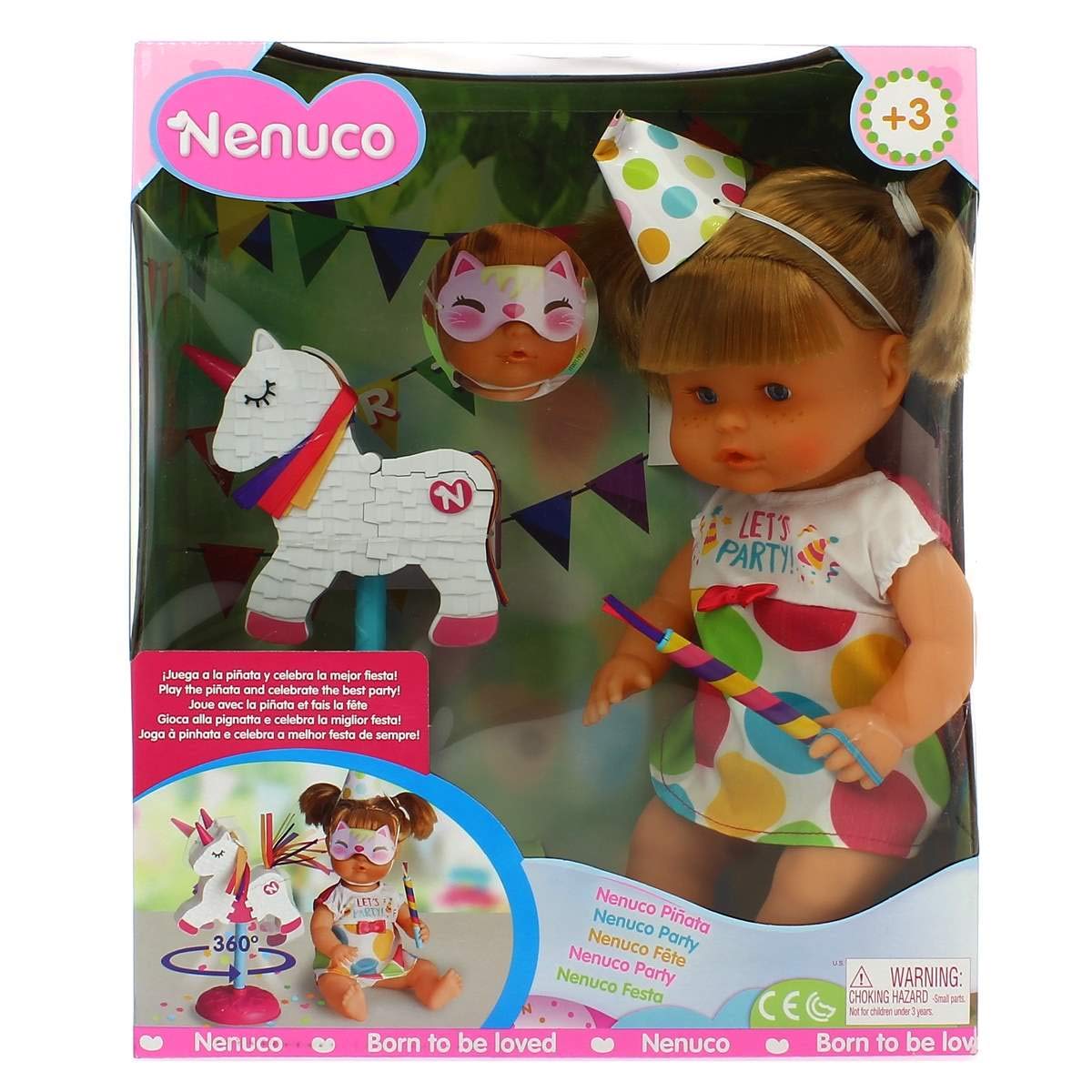 Nenuco Party Bambola 35 cm con pignatta unicorno