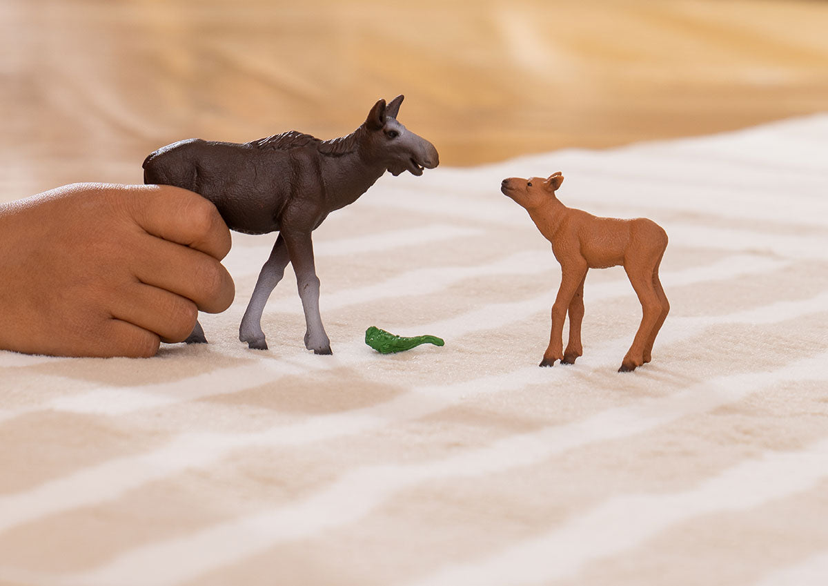 Schleich Wild Life Femmina alce cucciolo 42629 figura