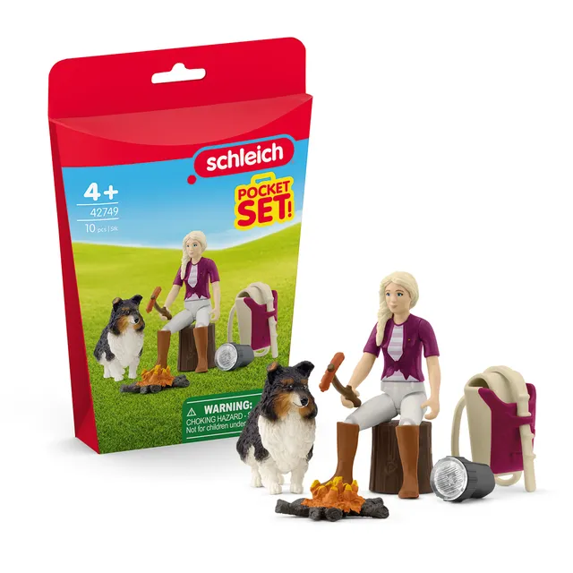 Schleich Horse Club BBQ Sofia set gioco con cane e falò
