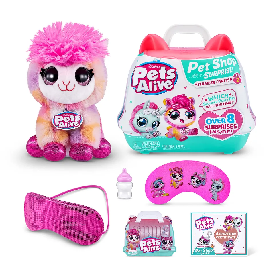 Pets Alive Pet Shop Surprise Lama Serie 2 peluche parla e ripeti