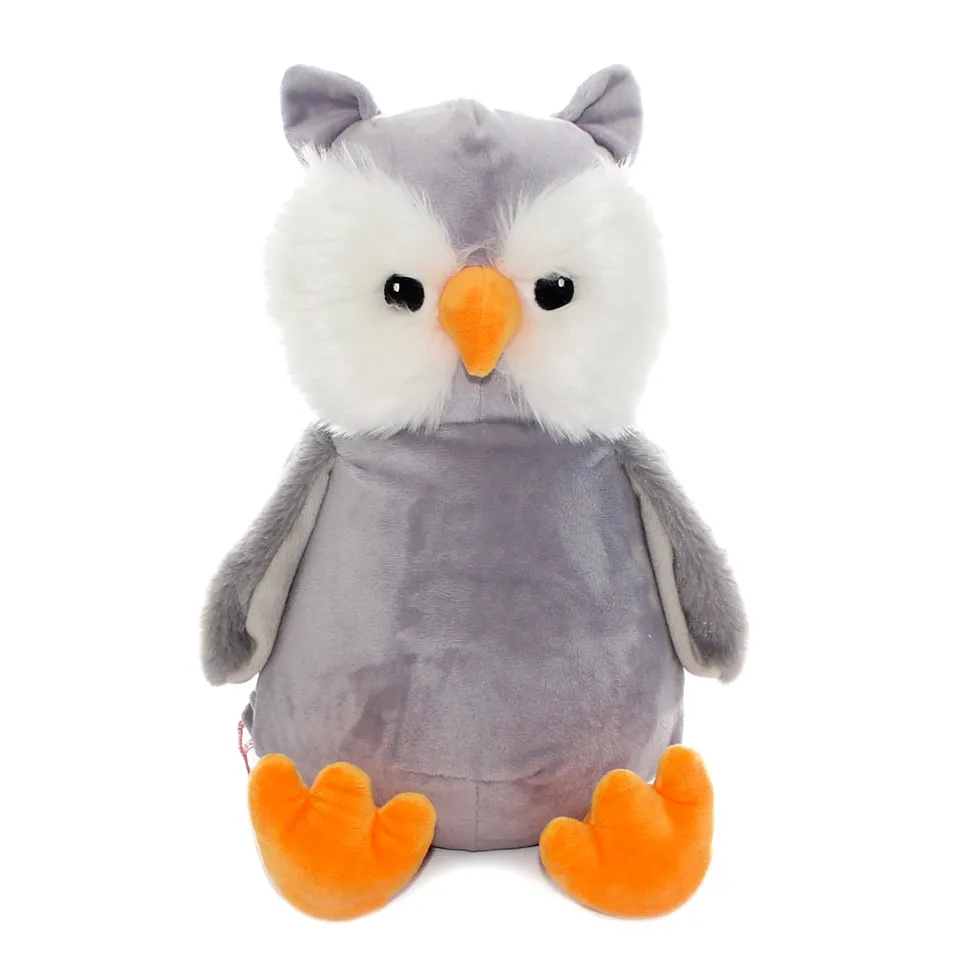 Cubbies Teddies Hooty Lou Peluche Gufo Grigio Morbido
