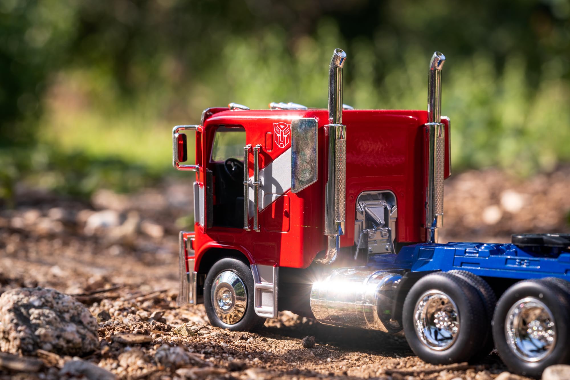Transformers T7 Optimus Prime camion modellino 1:24 rosso-blu 27cm