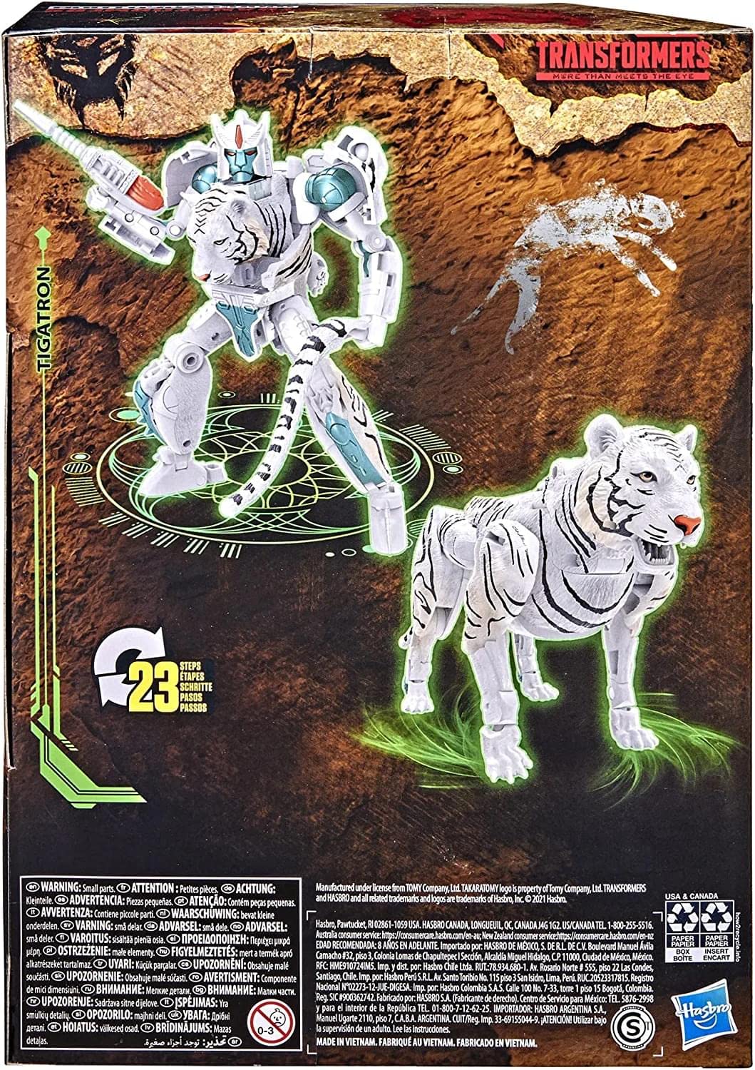 Transformers Kingdom Tigatron action figure Voyager tigre bianca
