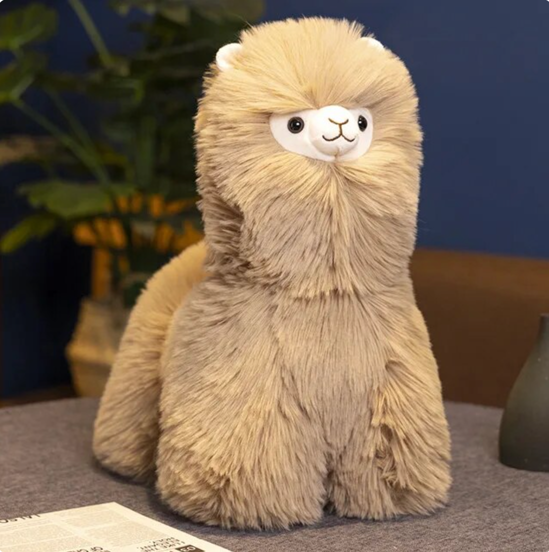 ToyalFriends Alpaca Lama peluche 40cm marrone morbido