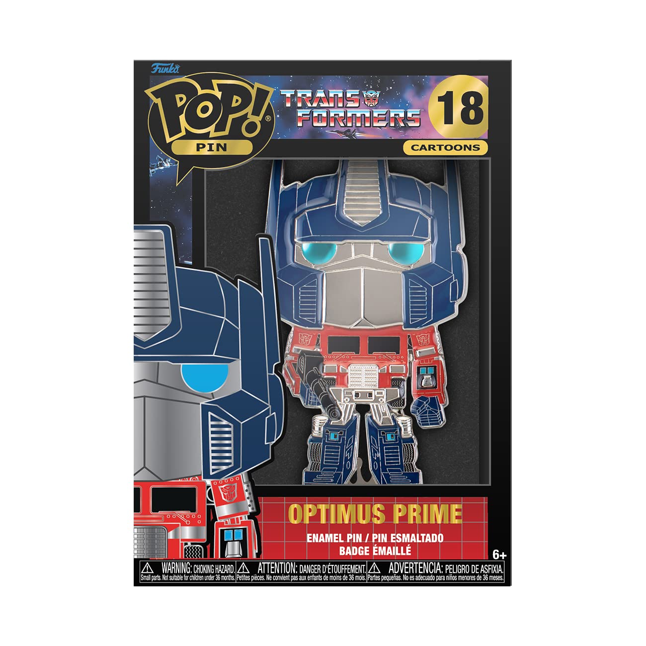 Funko Pop Pin Transformers Optimus Prime spilla smaltata Chase