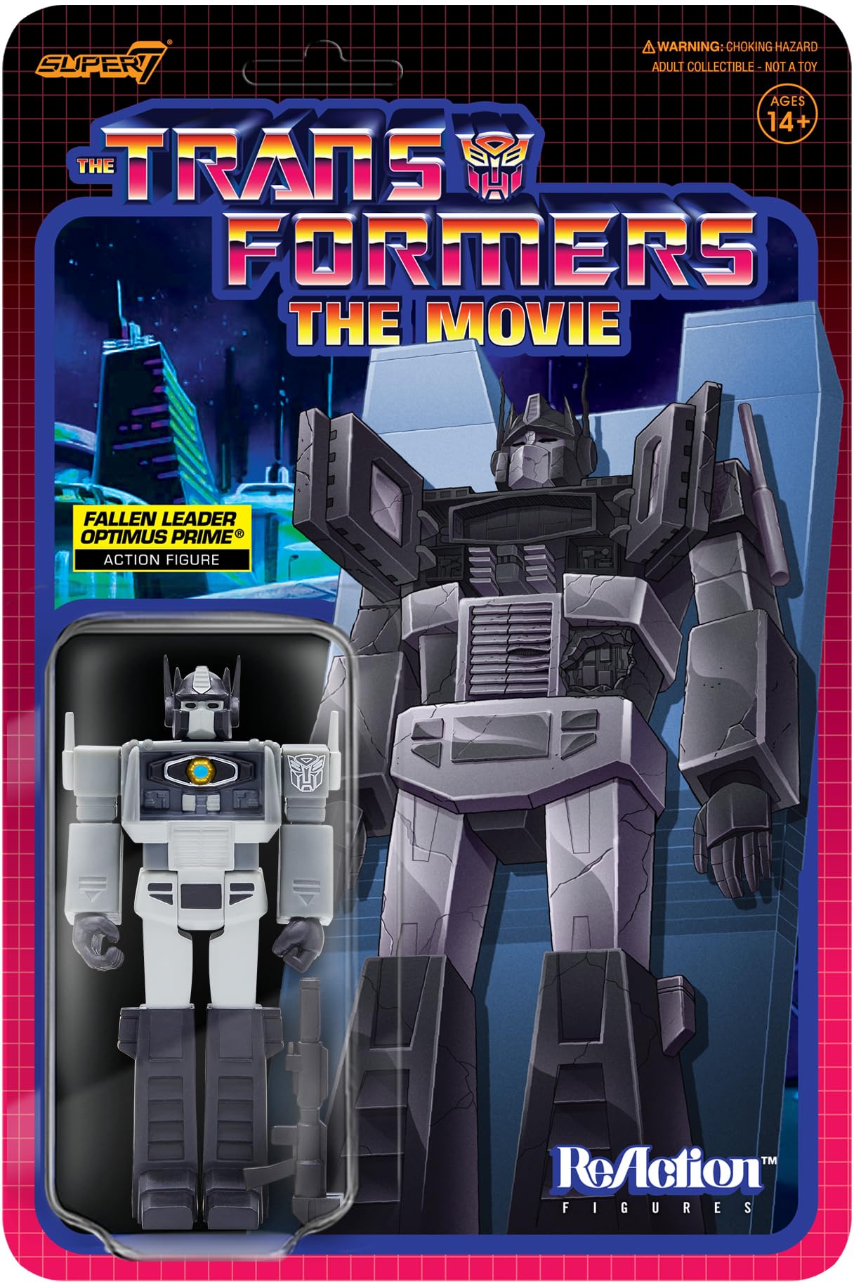 Super7 Transformers Dead Optimus ReAction retrò 9,5 cm