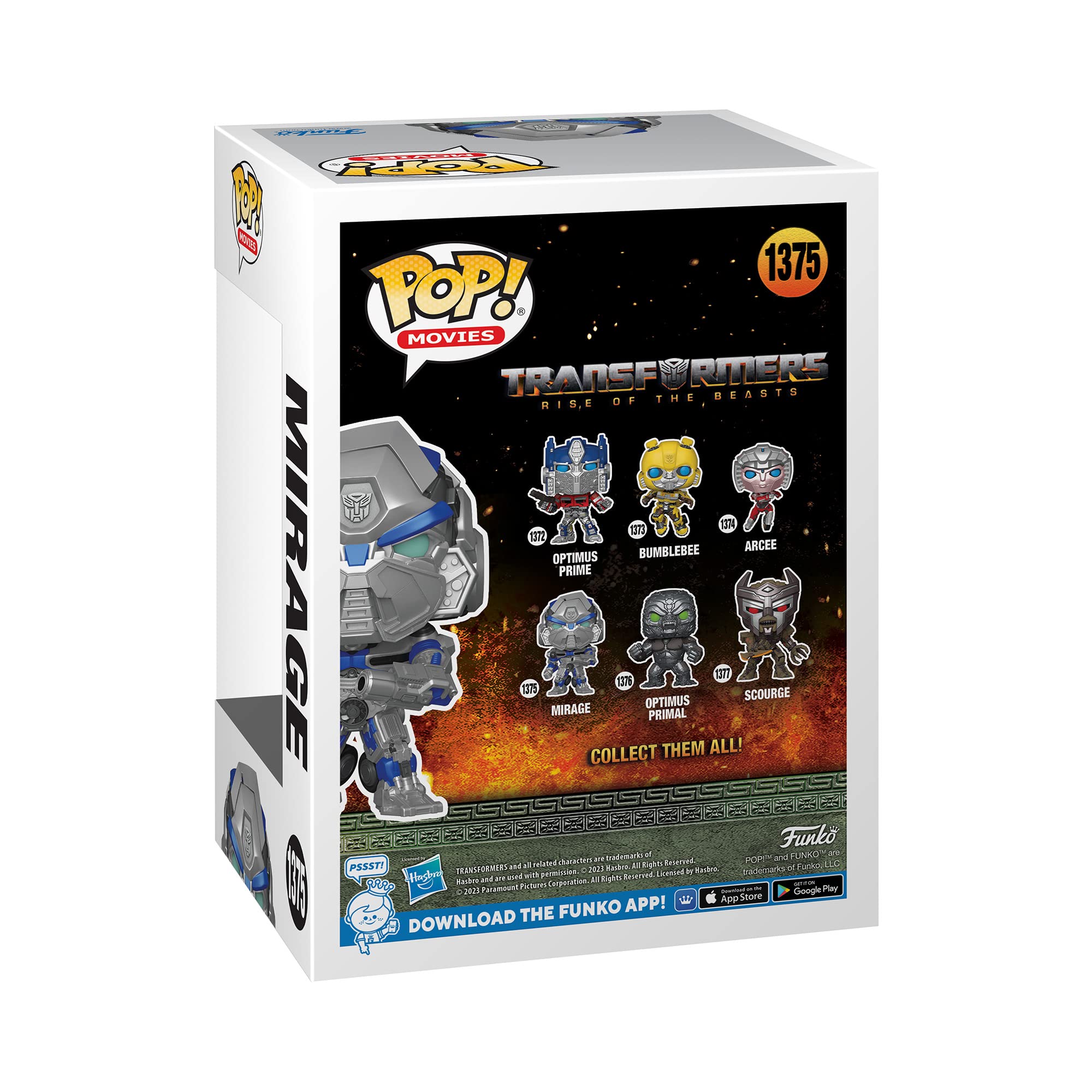 Funko Pop! Transformers Rise of the Beasts Mirage figura vinile 9,5 cm