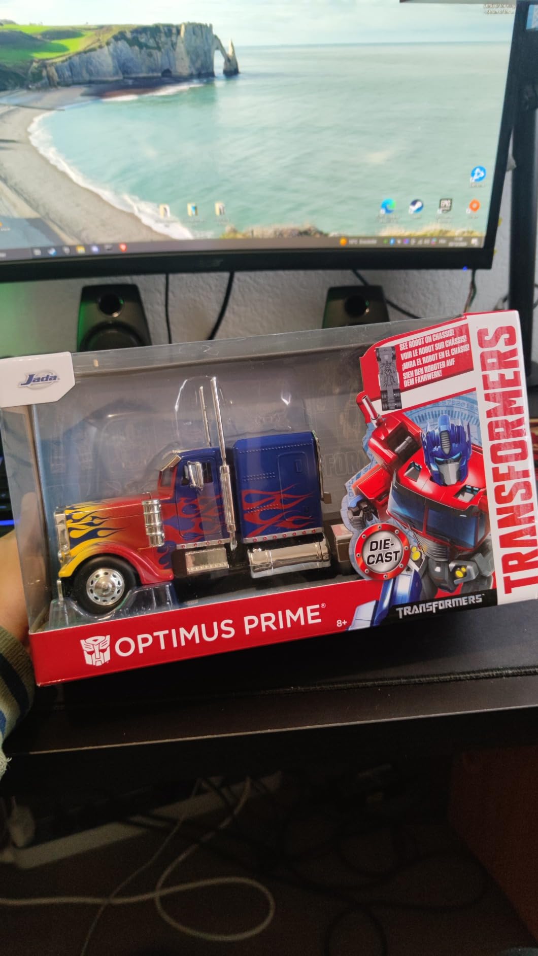 Transformers T1 Optimus Prime auto die-cast 1:24 blu rosso