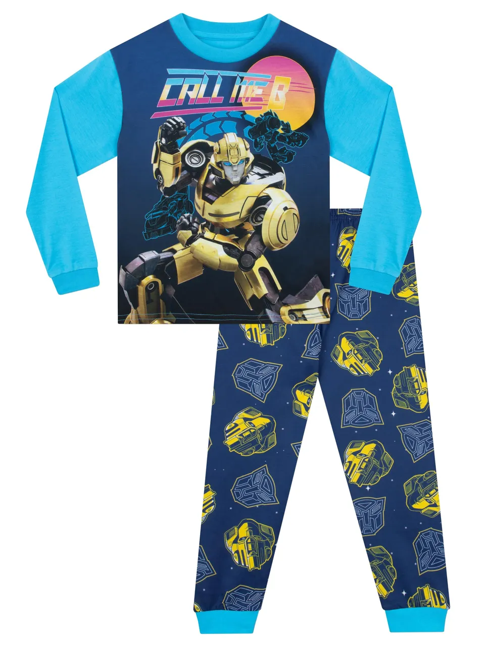 Transformers Bumblebee pigiama bambino invernale blu 2 pezzi