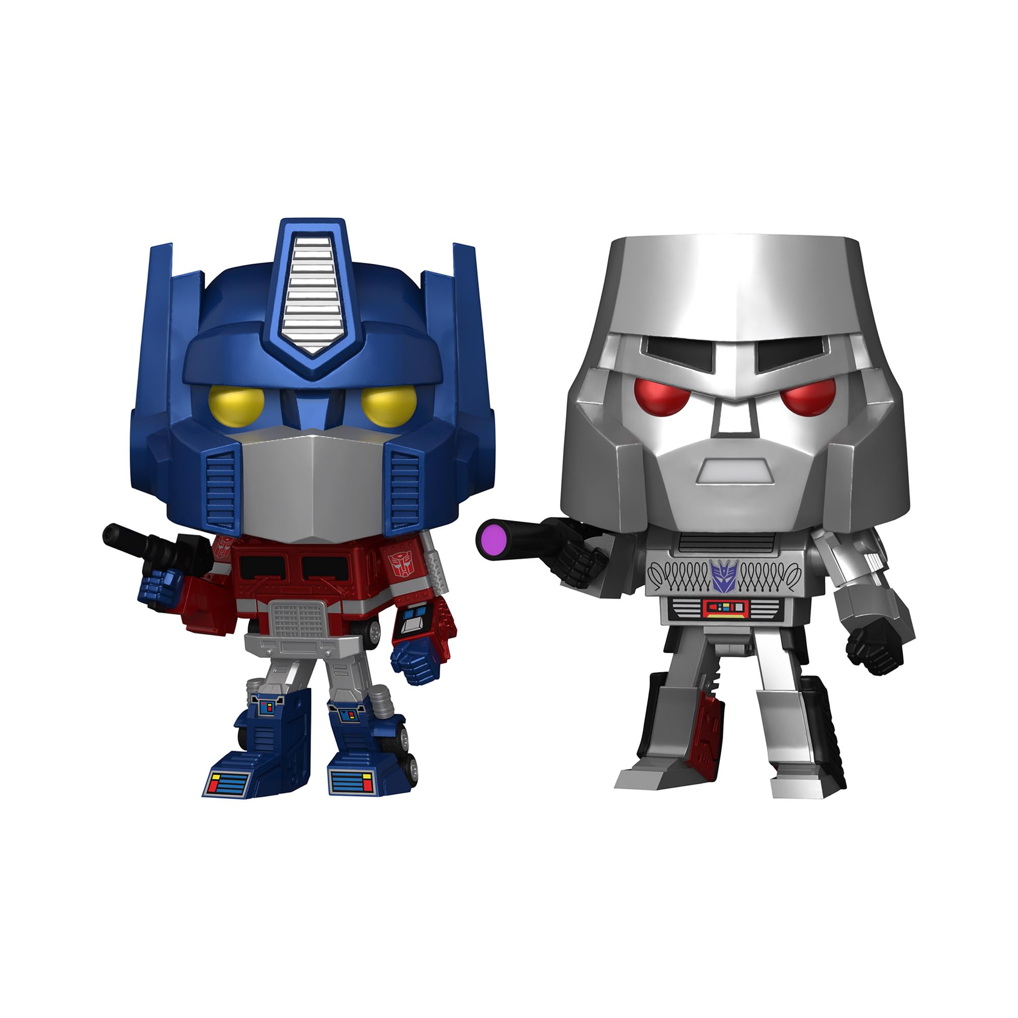 Funko Pop Transformers Optimus Prime Megatron 2 pack metallico
