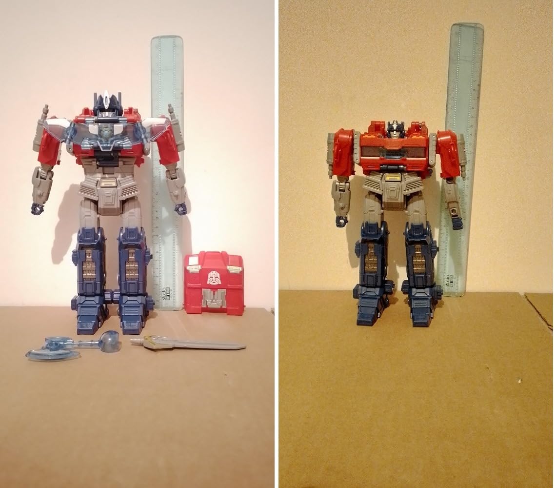 Transformers One Power Flip Optimus Prime action figure camion luci