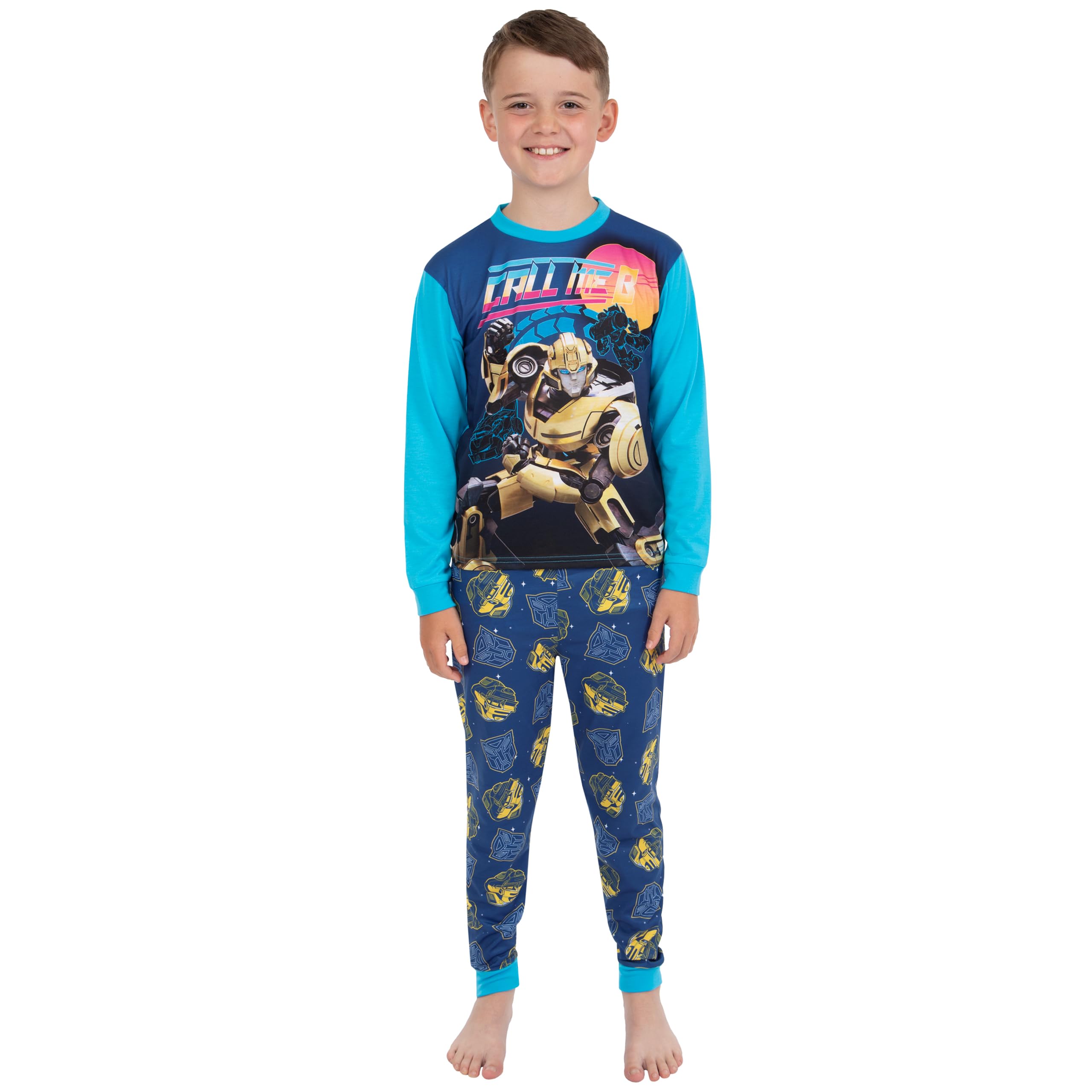 Transformers Bumblebee pigiama bambino invernale blu 2 pezzi