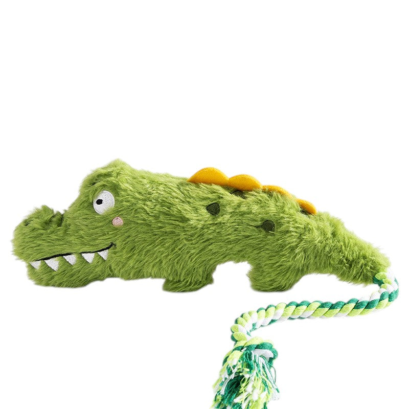 ToyalFriends Pet Beds Coccodrillo gioco cane peluche con corda