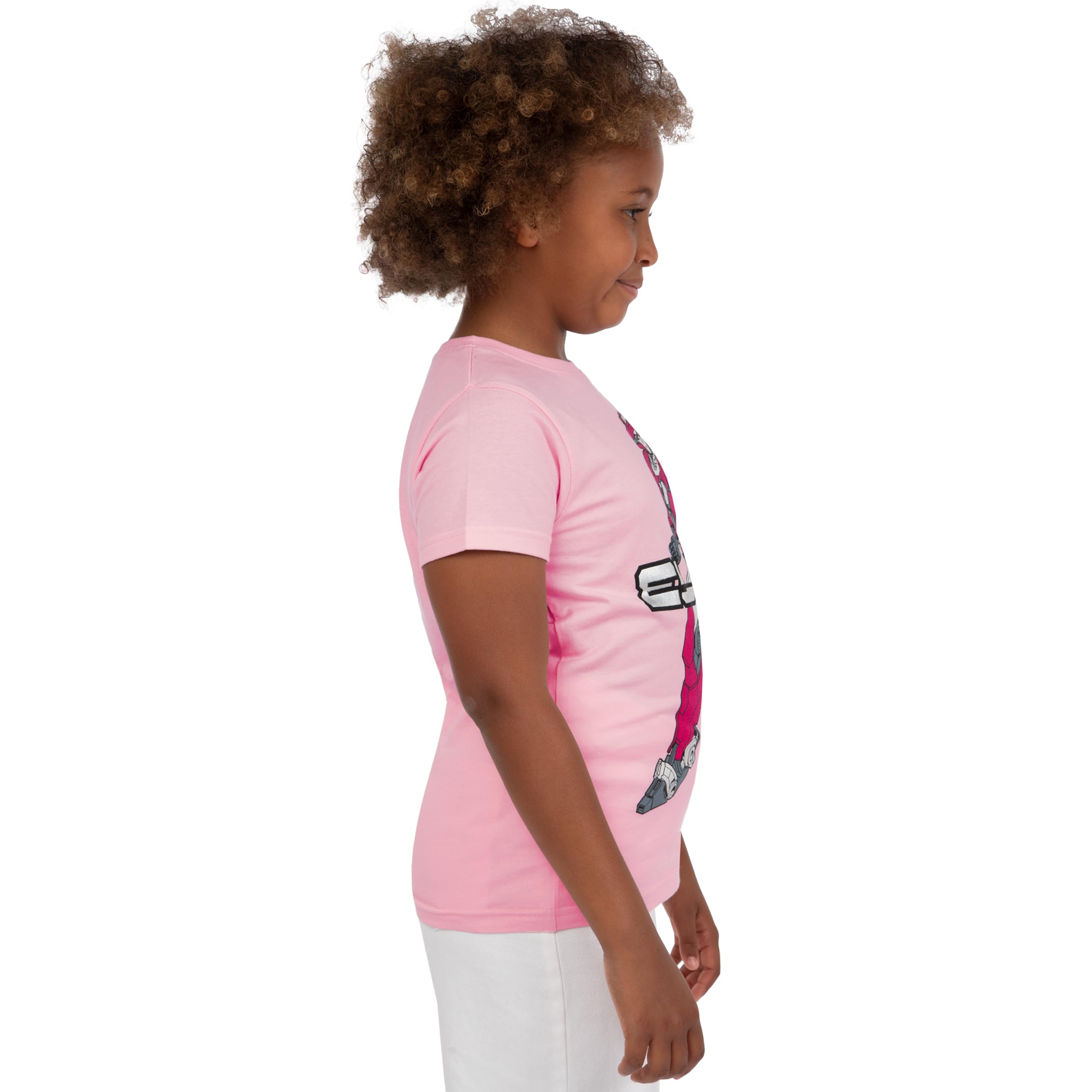 Transformers One T-Shirt Bambina Rosa Elita Cotone 3-10 Anni