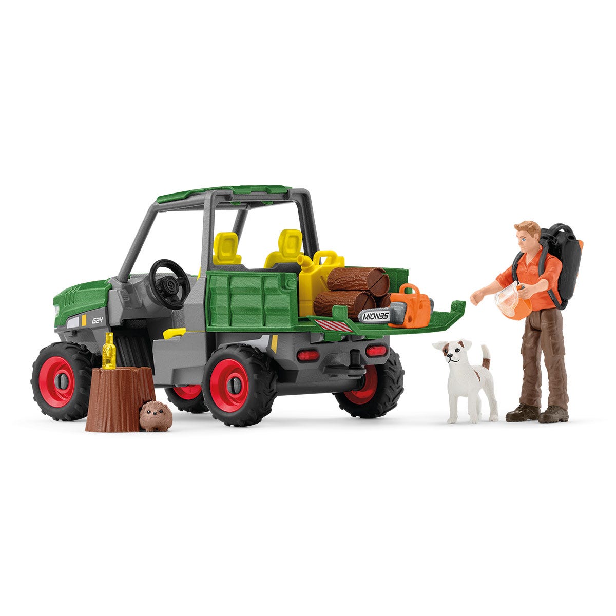 Schleich Wild Life Lavoro nei boschi playset 42659 fuoristrada