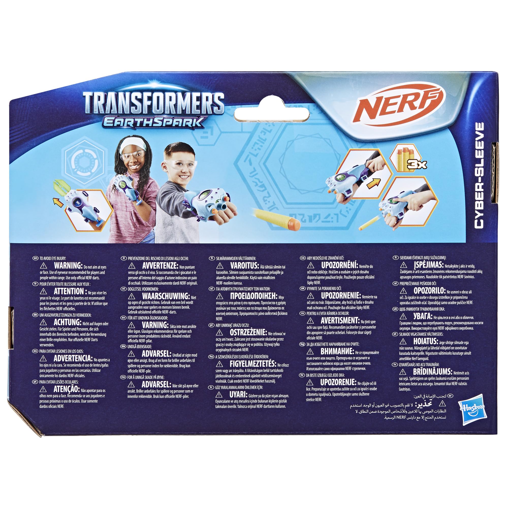 Transformers EarthSpark Cyber-Sleeve blaster con spada